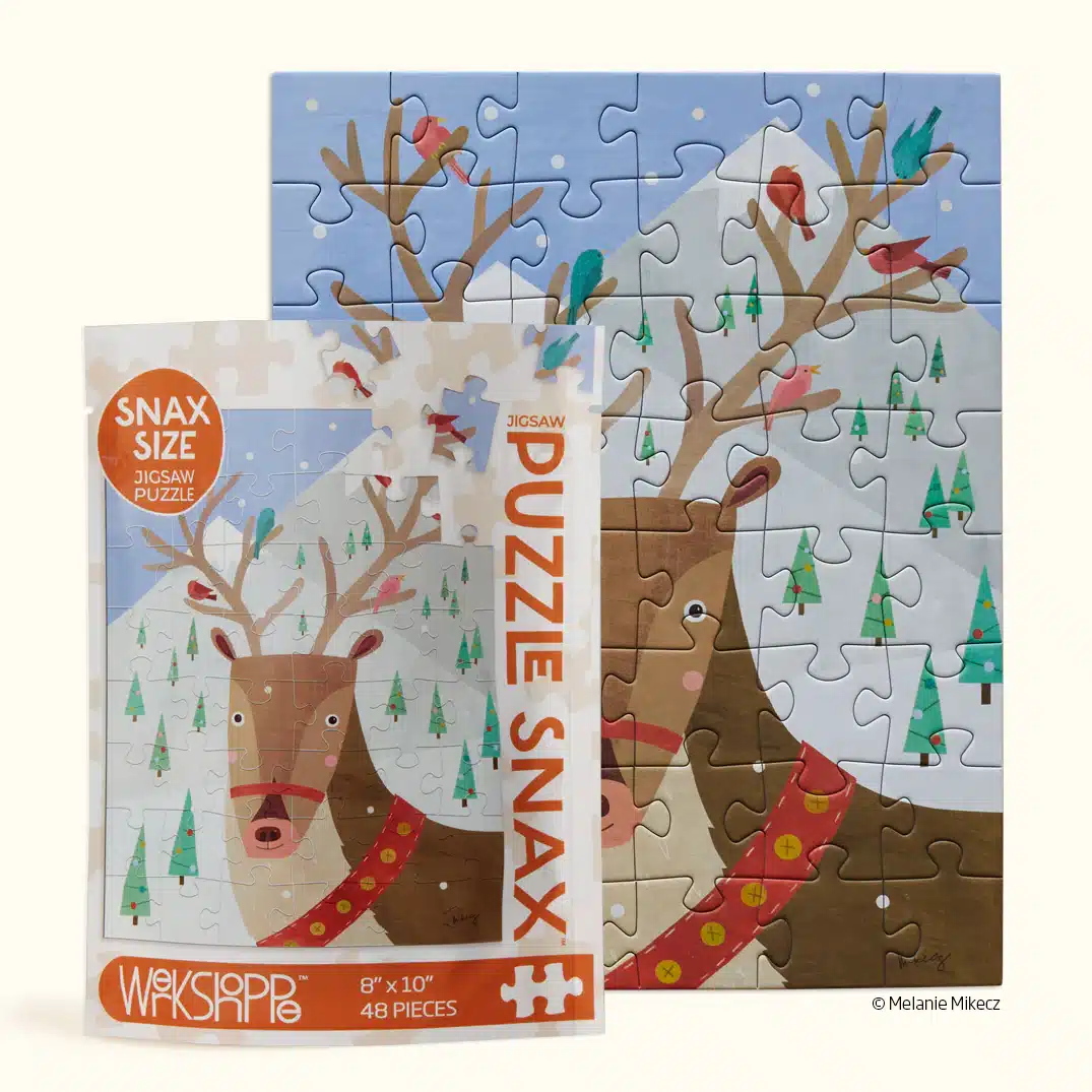 Reindeer and Friends – Puzzle Snax 48 Piece Jigsaw Puzzle image