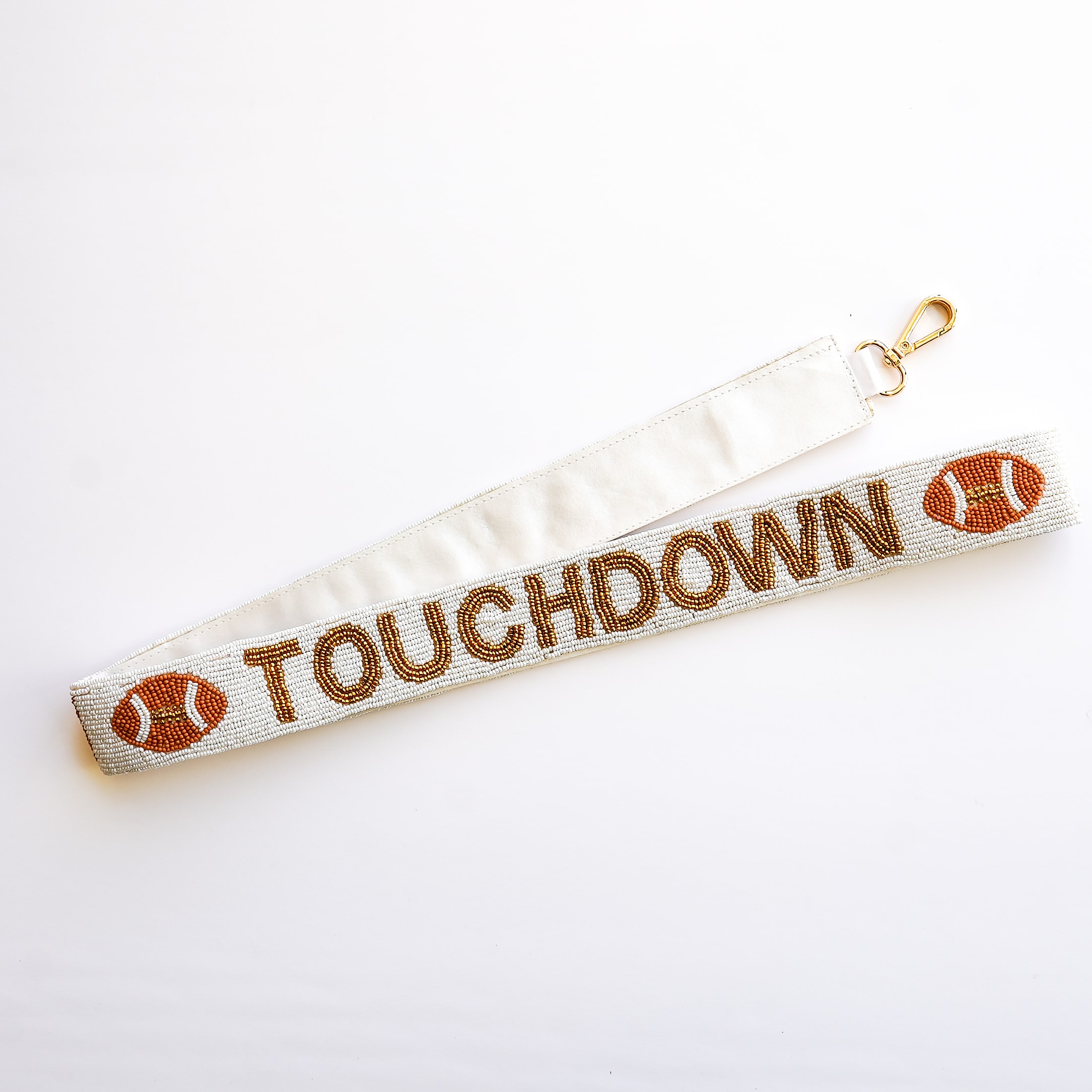 Beaded Purse Strap: Football & Touchdown image