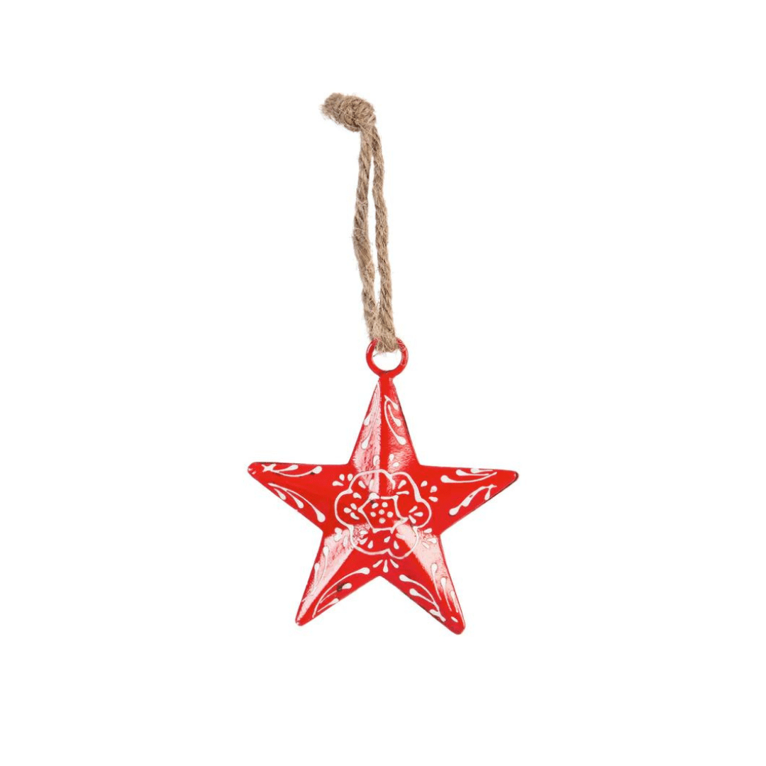 Mini Metal Ornament: Red Star image
