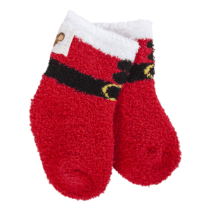 World's Softest Socks Snug Infant Cozy Crew Sock: Santa Red for baby gift, Christmas gift, and stocking stuffer.