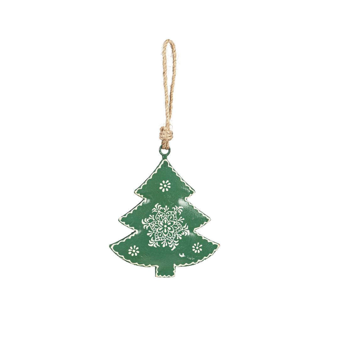 Green Metal Tree Ornament image