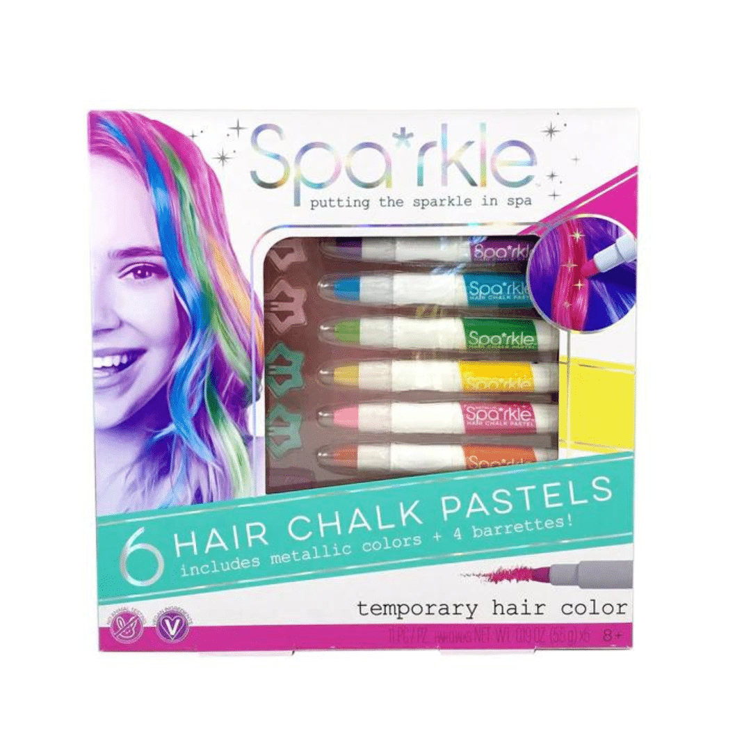Hair Chalk Pastels & Barrettes Set image