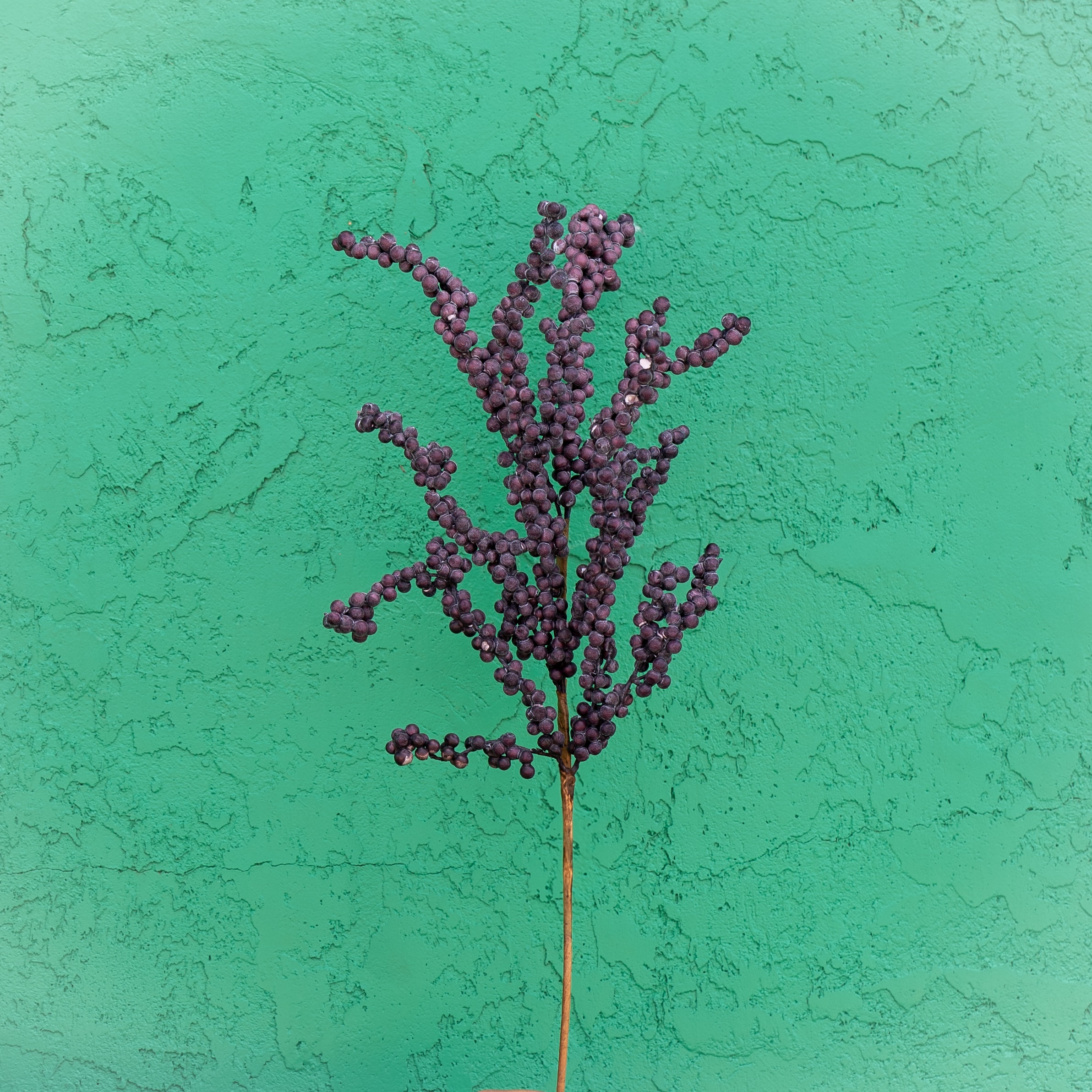 Weathered Indigo Berry Cluster Artificial Floral Spray, 31" - Image 2