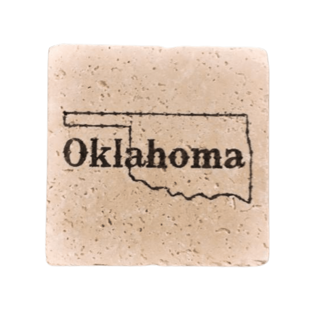 Oklahoma Travertine Coaster: Oklahoma image