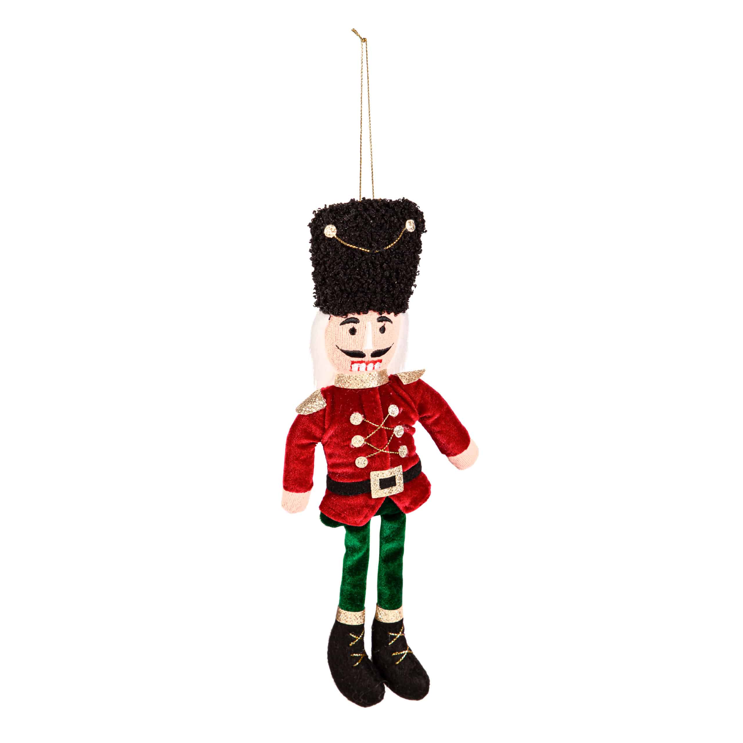 Nutcracker Fabric Ornament-Green Pants image