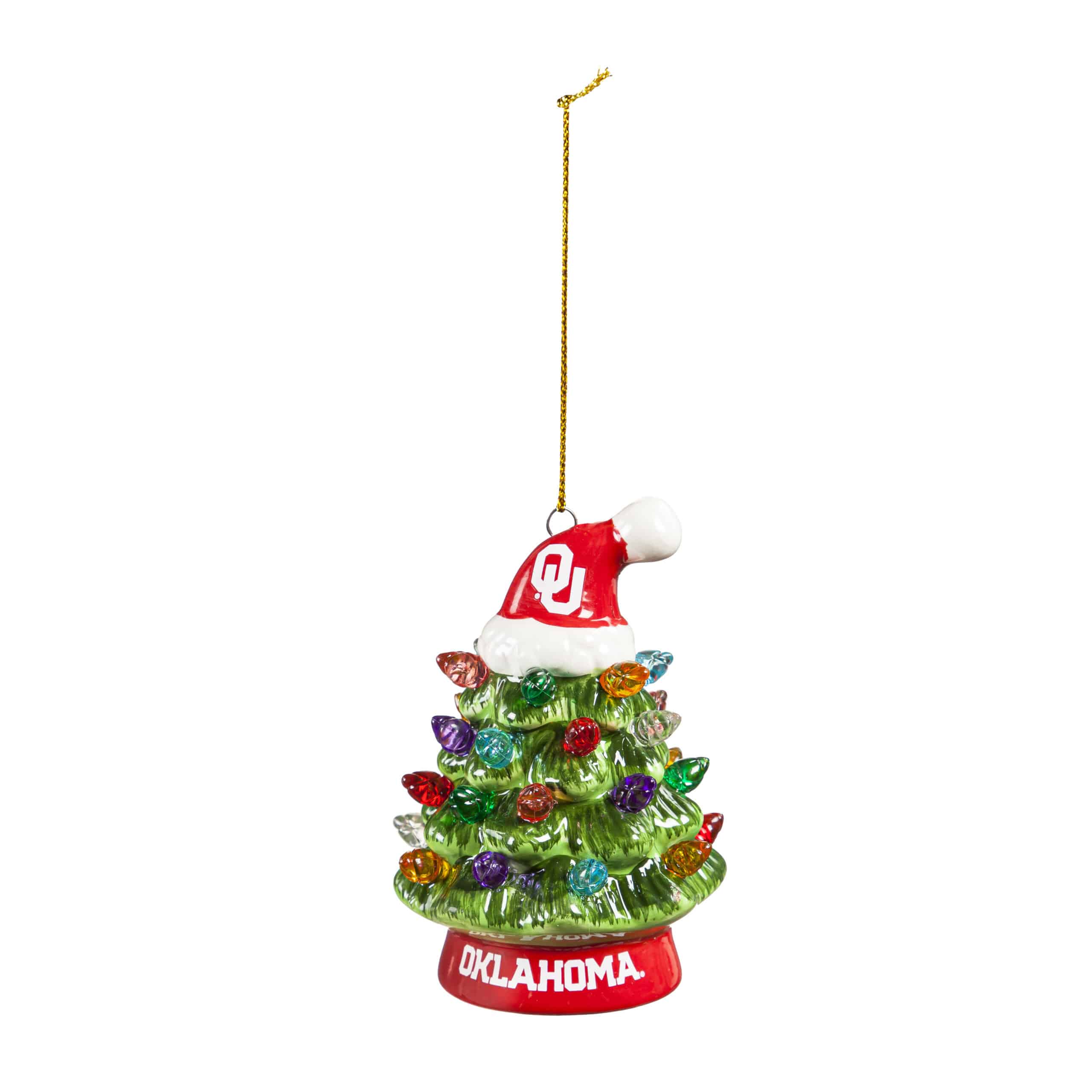 University of Oklahoma Christmas Light up Tree Ornament image