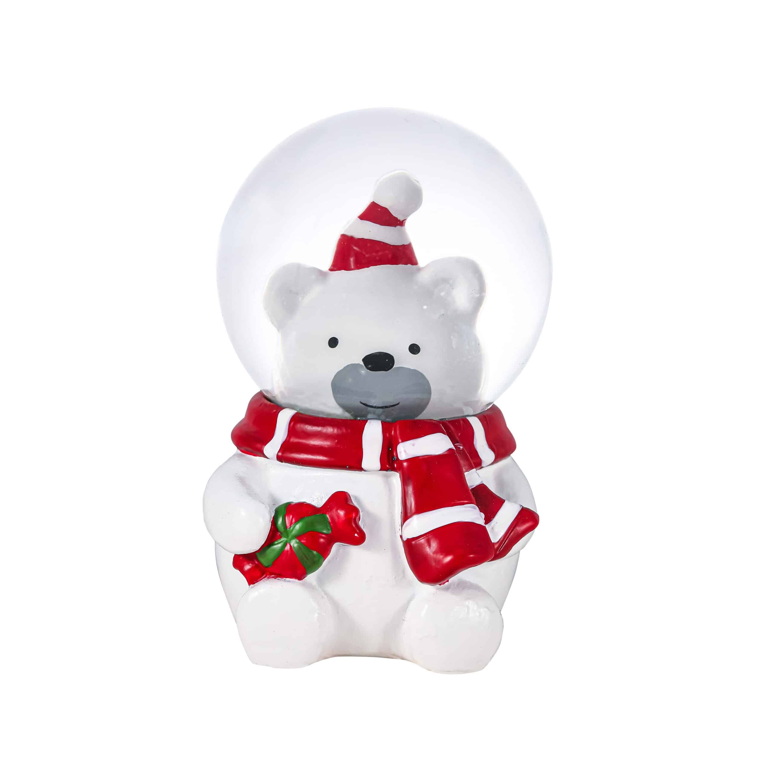 Mini Polar Bear Christmas Character Water Globe image