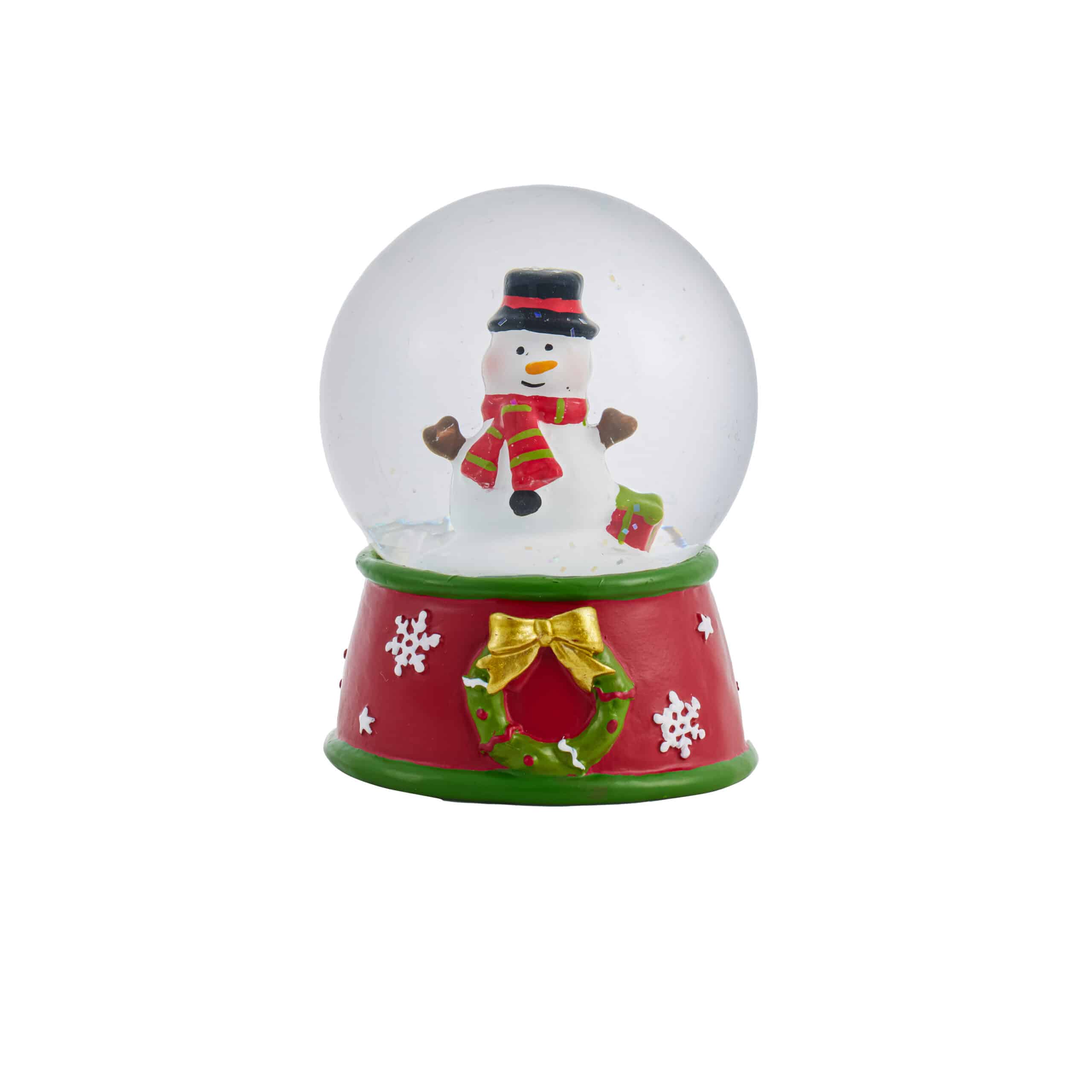 Resin Wreath Water Globe: Snowman with Presents image