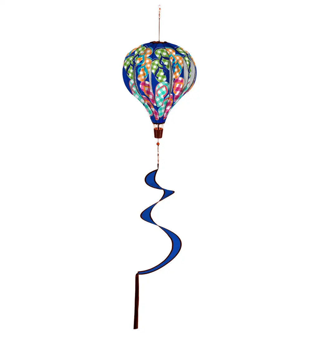 Plaid Flip Flops Hot Air Balloon Spinner image