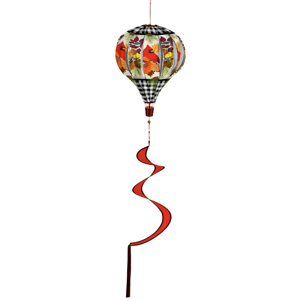 Fall Cardinal Songbirds Hot Air Balloon Spinner image