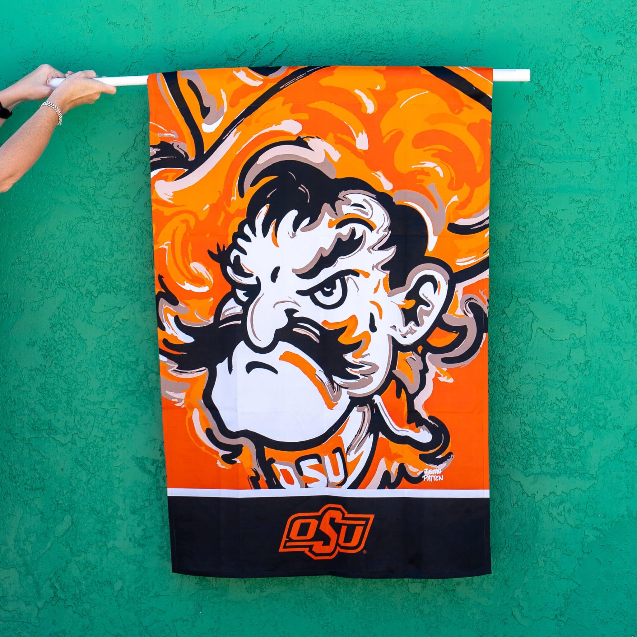 Oklahoma State University Pistol Pete House Flag image