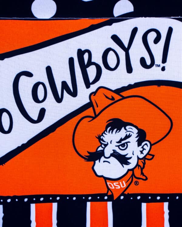 Oklahoma State University Dots and Stripes Garden Flag - Image 2