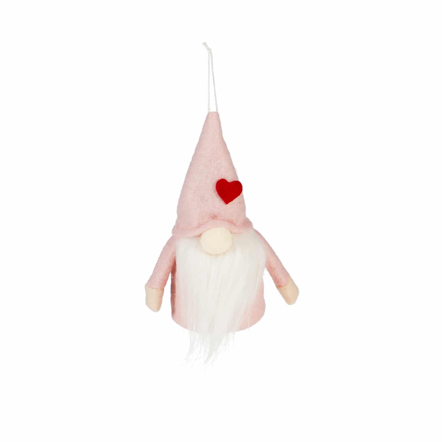 Pink Fabric Plush Mini Valentine Heart Gnome image