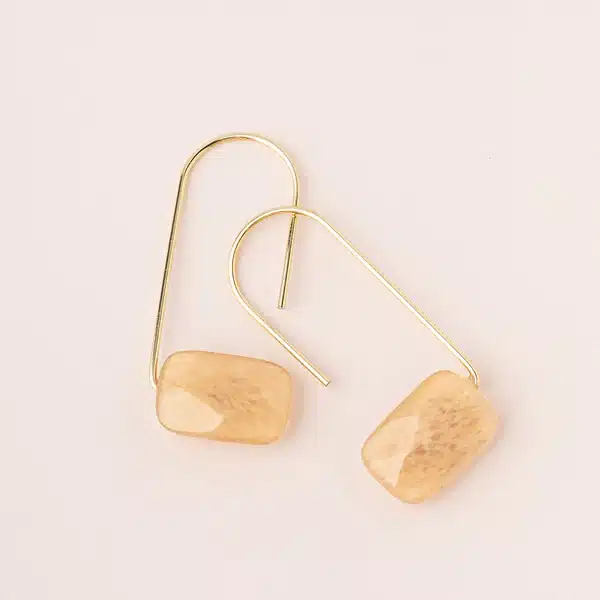 Floating Stone Earrings- Citrine, Stone of Good Fortune image