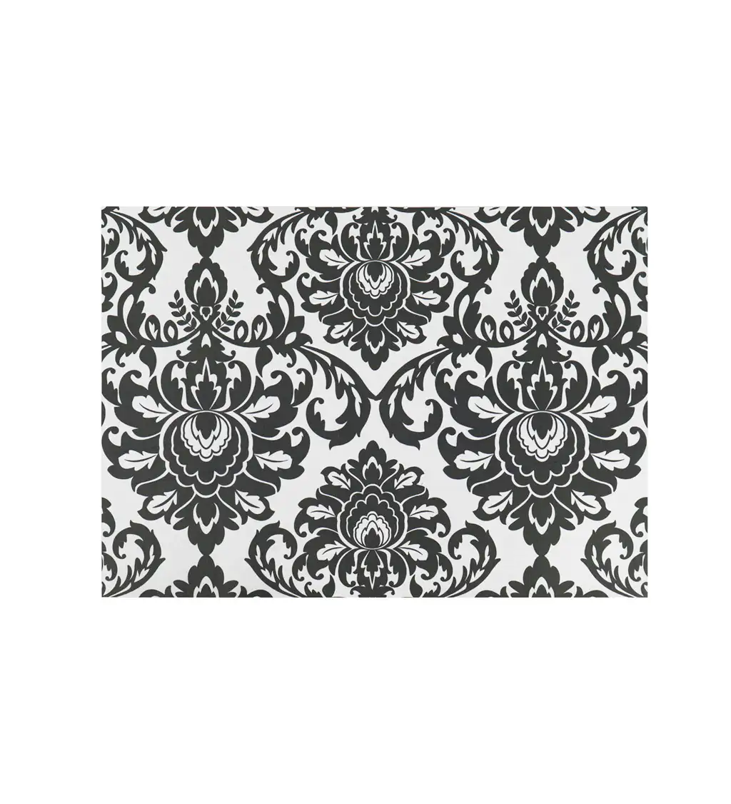 Damask Black and White Layering Mat image