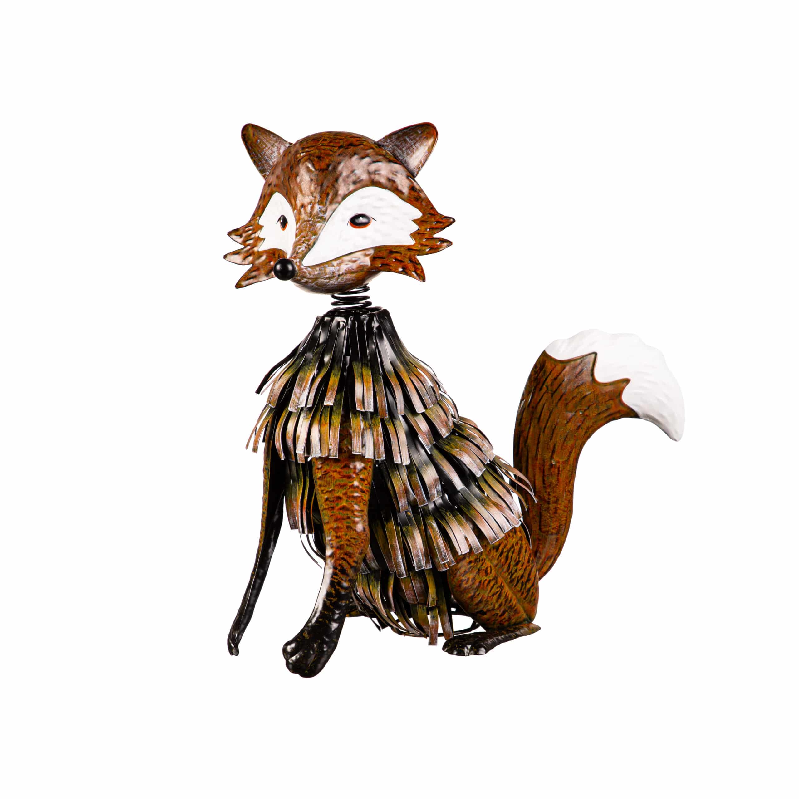 Metal Fox Bobble Head Statuary image