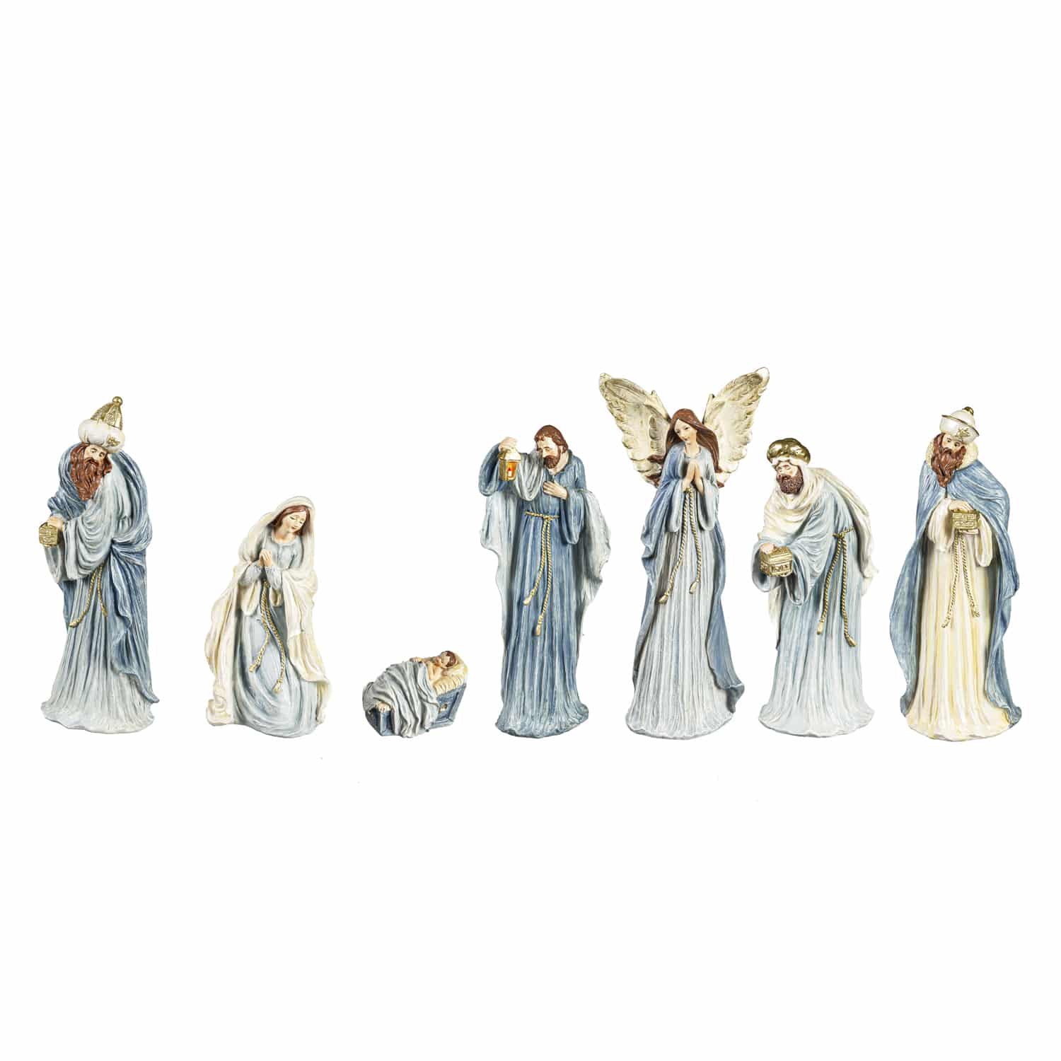 Nativity Set with Blue Accents image