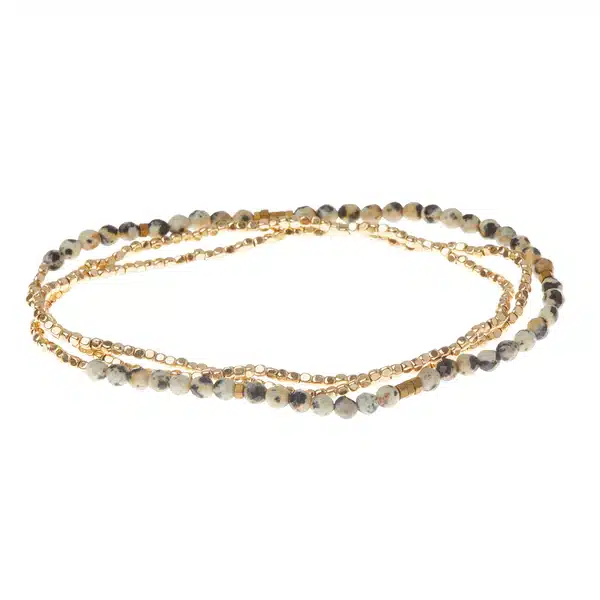 Delicate Stone Bracelet/Necklace- Dalmation Jasper, Stone of Joy image