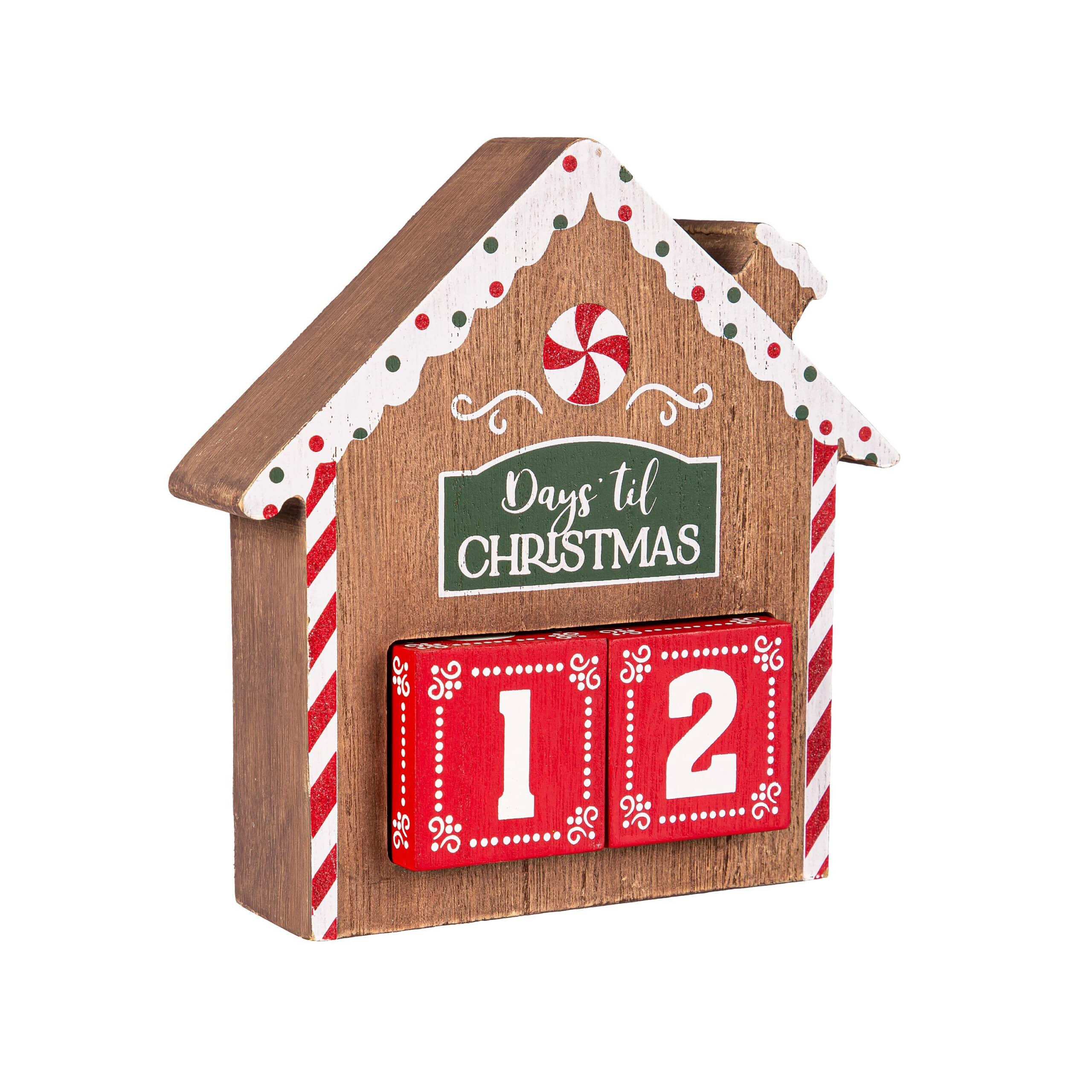 Wooden Gingerbread House Christmas Countdown image