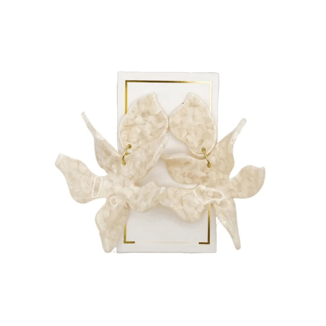 Flora Earrings- White Shell image