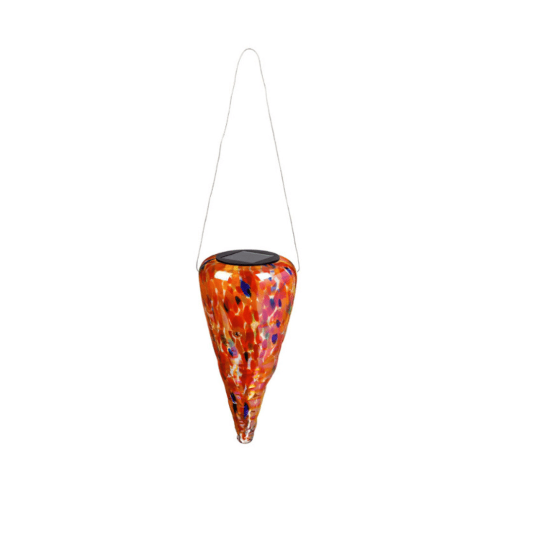 Solar Hanging Cone Lantern-Orange image