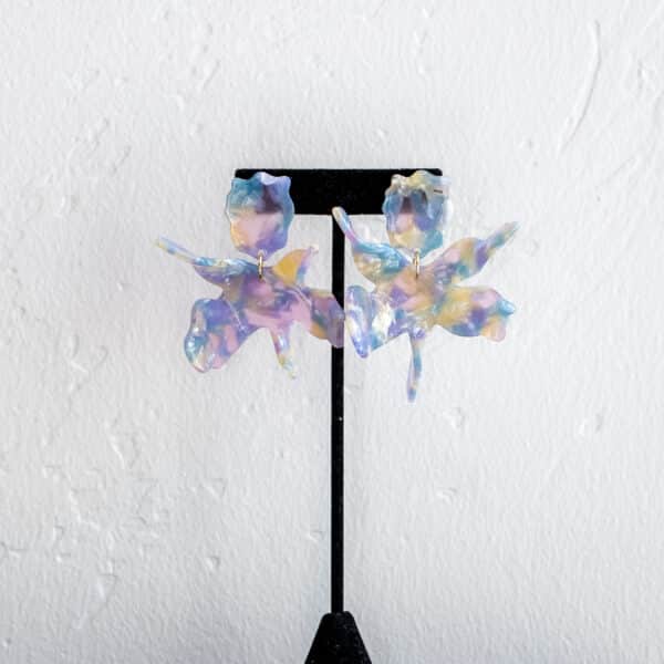 Flora Acrylic Earrings in Spring Sky - Image 2