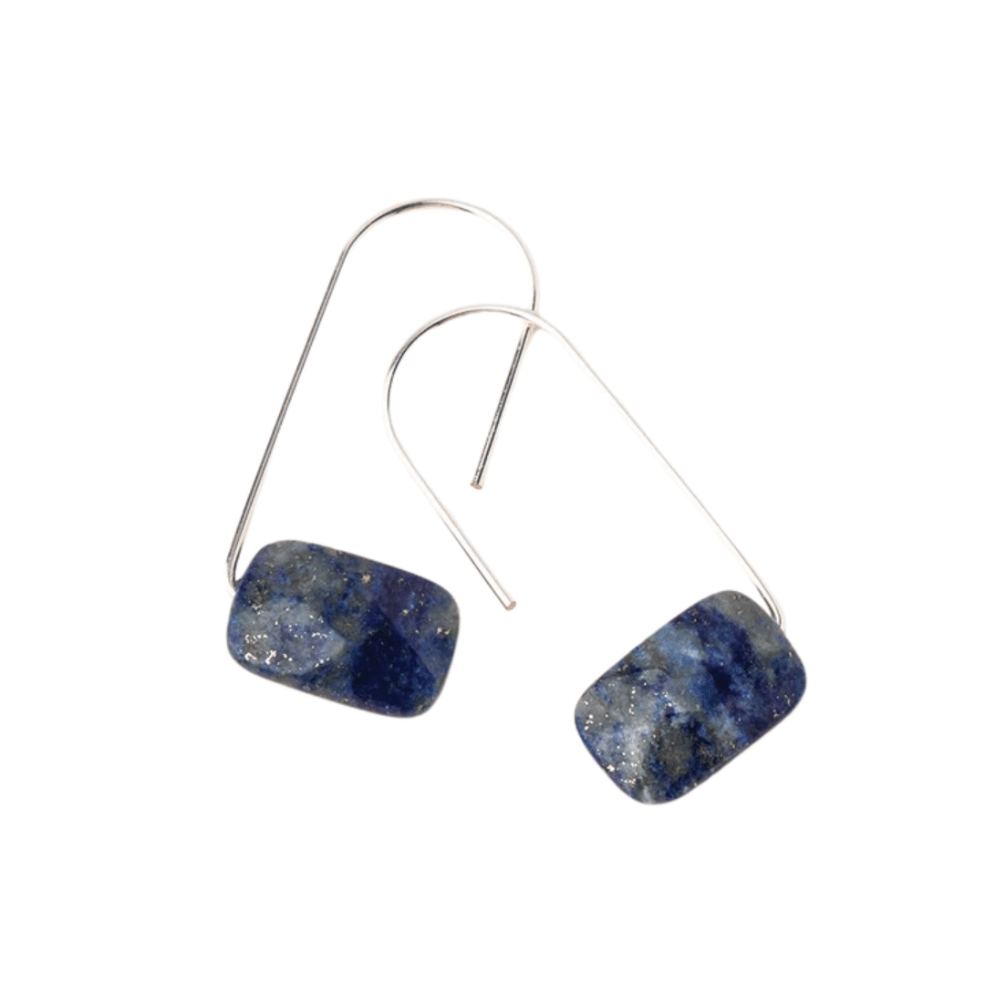 Floating Stone Earrings- Lapis, Stone of Truth image