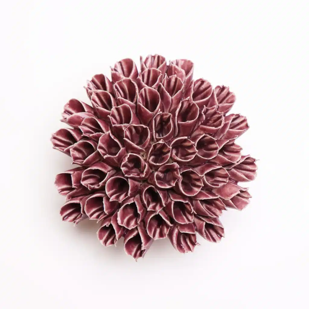 Purple Ceramic Coral Flower
