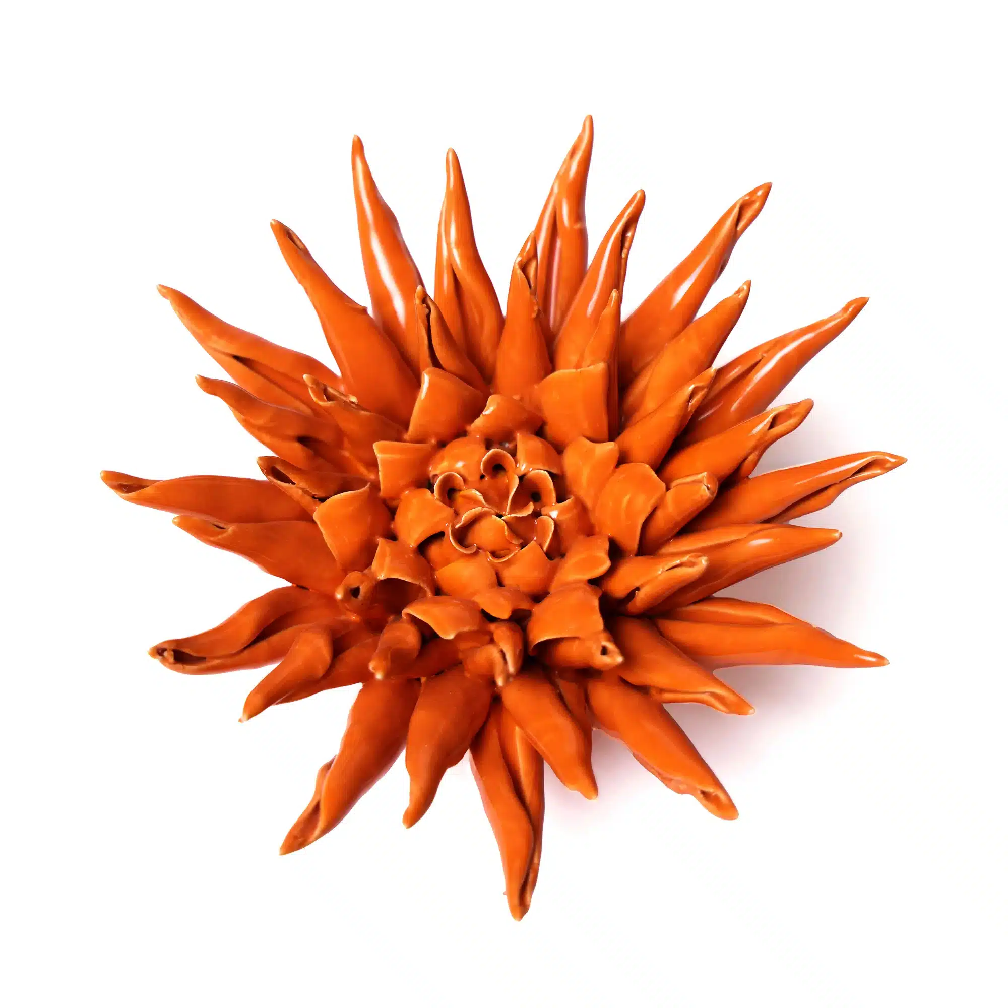 Orange Ceramic Coral Flower image