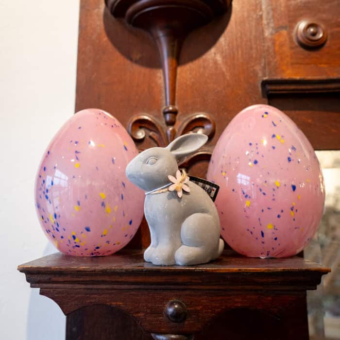 Pink Art Glass Easter Eggs image