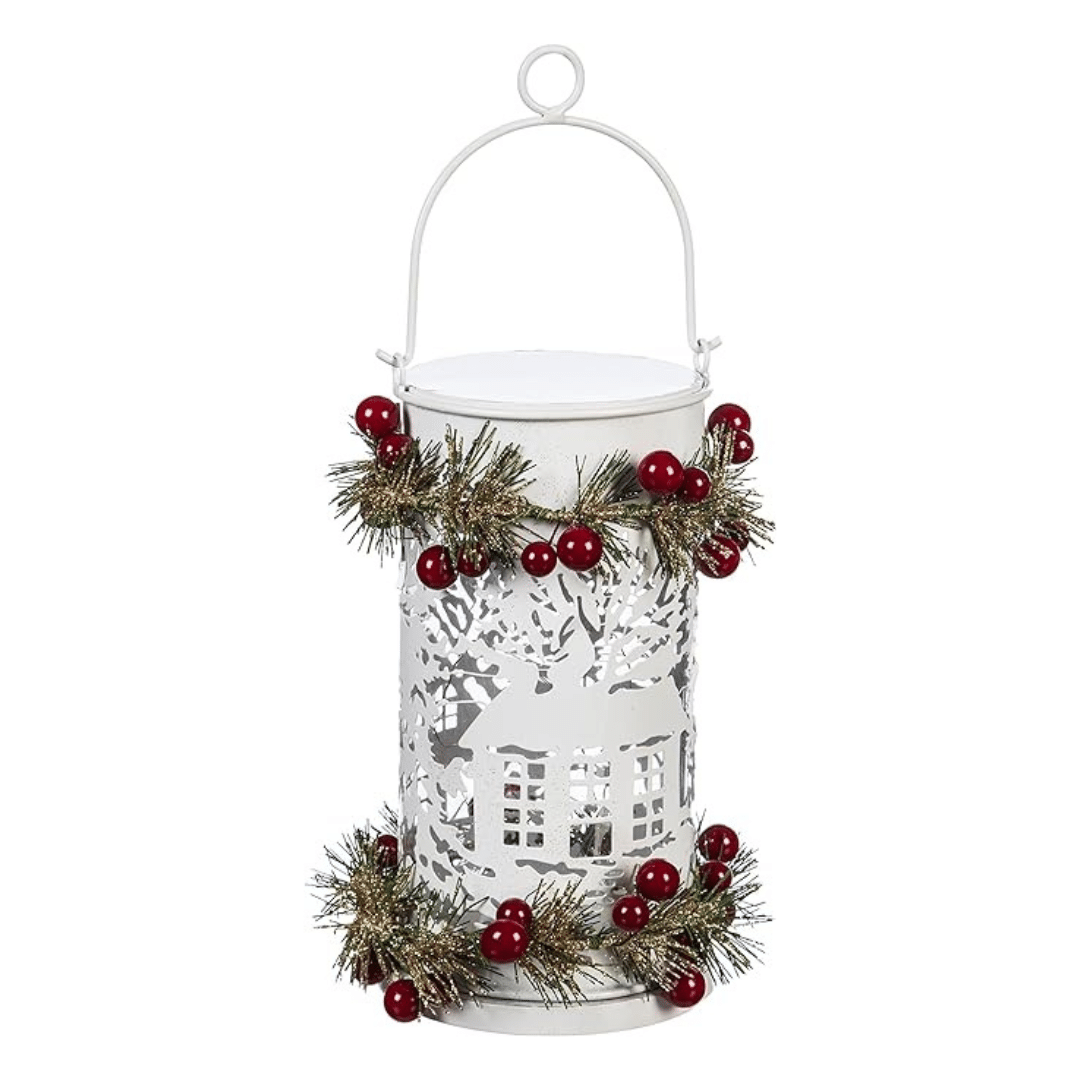 House Die-Cut LED Candle with Holly Berries image