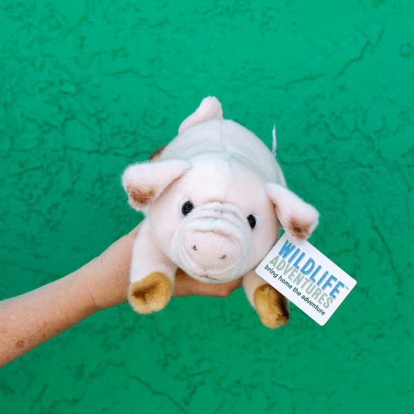 Pink Pig Plush Stuffed Animal, 12"