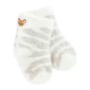 World's Softest Sock Cozy Crew Snug Infant Cozy Crew Sock: Cream & Grey Tiger Stripe