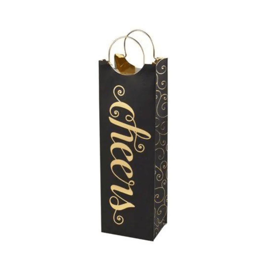 Wine Gift Bags: Gold Cheers image