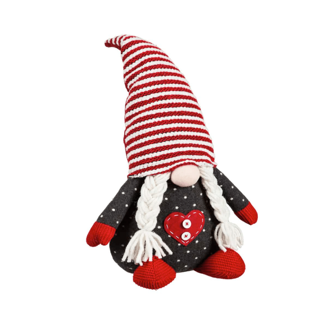 Red Stripe Plush Holiday Gnome image