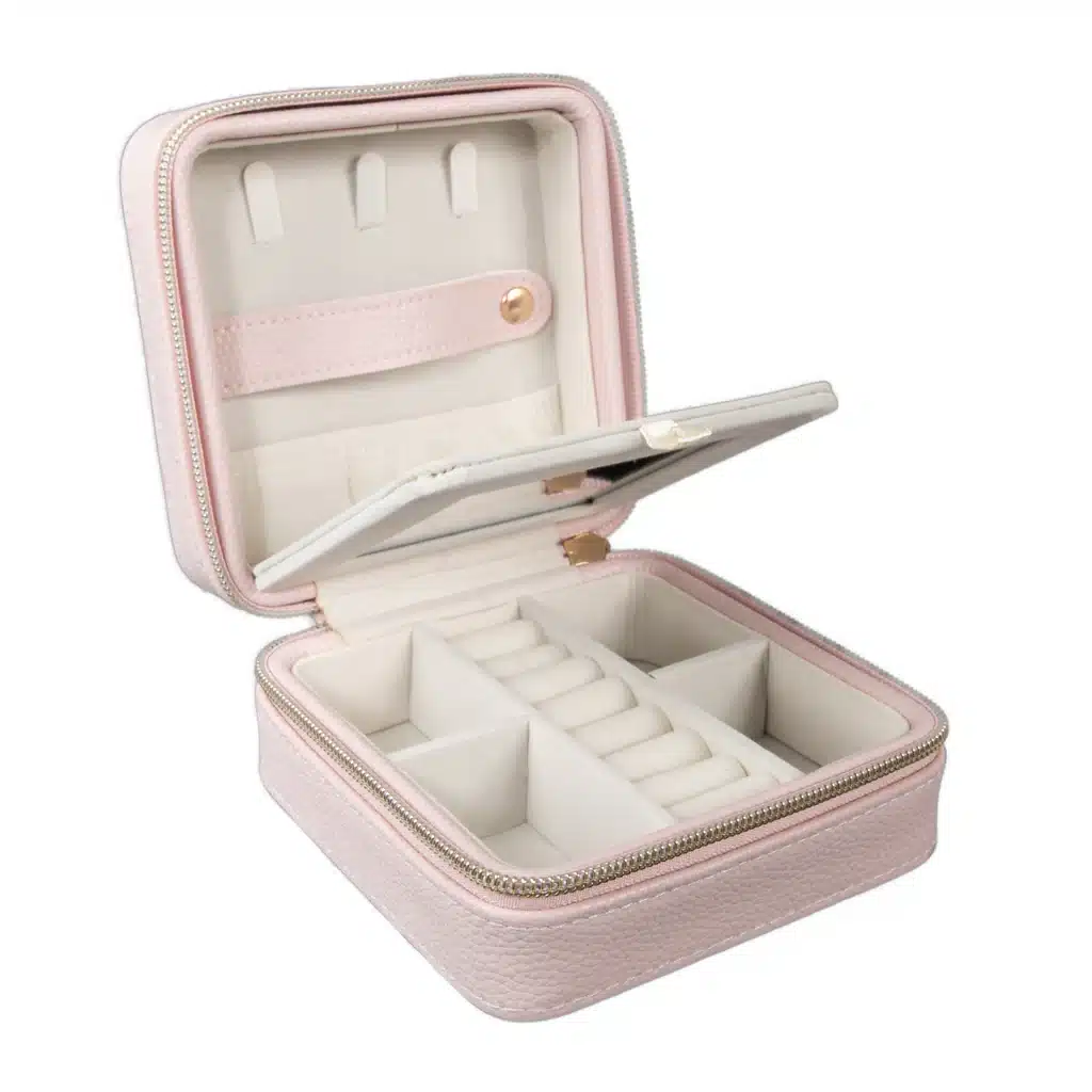 Pale Pink Leah Travel Jewelry Case image