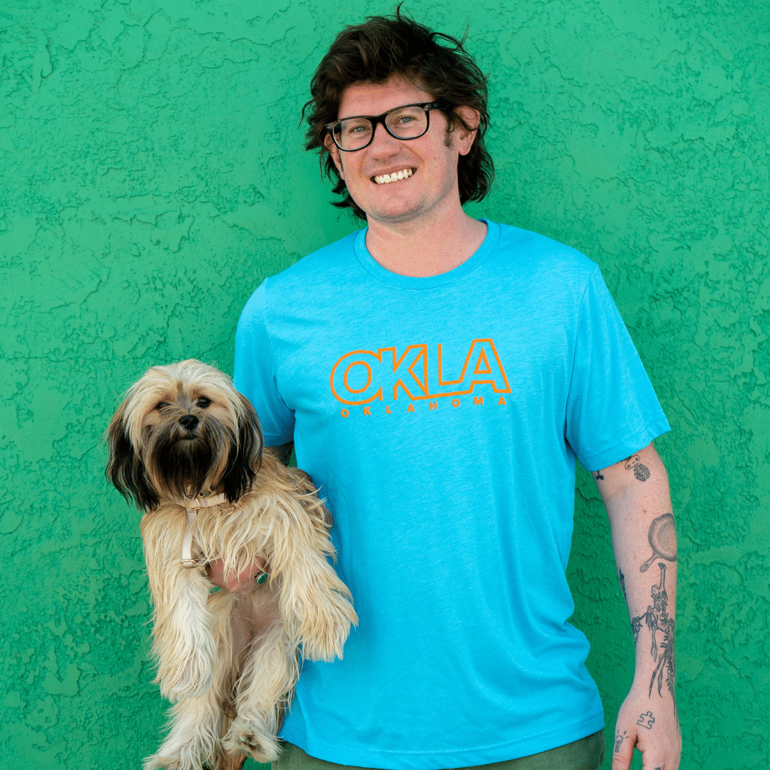 Oklahoma Aqua Blue OKLA Tee (Unisex) image