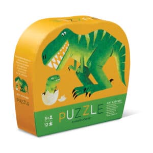 Crocodile Creek Mini Just Hatched Dinosaur Jigsaw Puzzle, 12 pieces for ages 2 and up