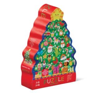 Crocodile Creek Christmas Tree Jigsaw Puzzle, 24 pieces for kids ages 3 and older.