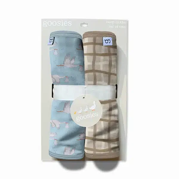 Blue Stork Burp Cloths Set image