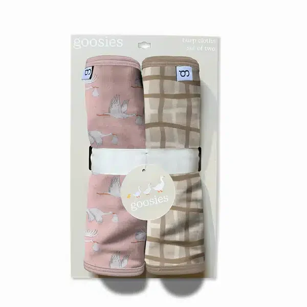 Pink Stork Burp Cloths Set image