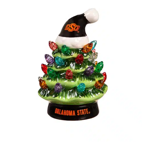 Oklahoma State Christmas Light up Tree Ornament image