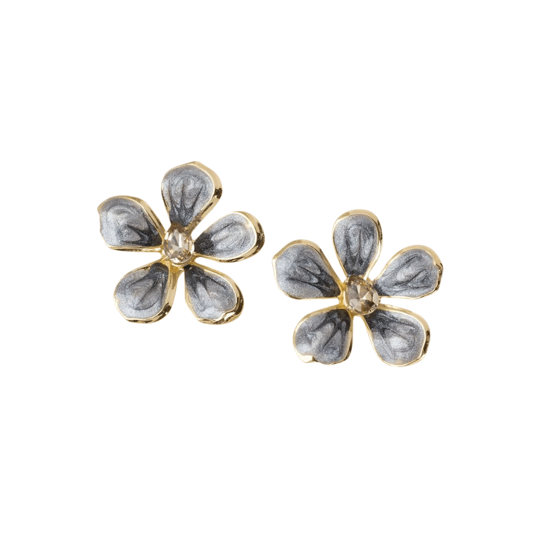 Warm Gray Sparkle & Shine Floral Earring image