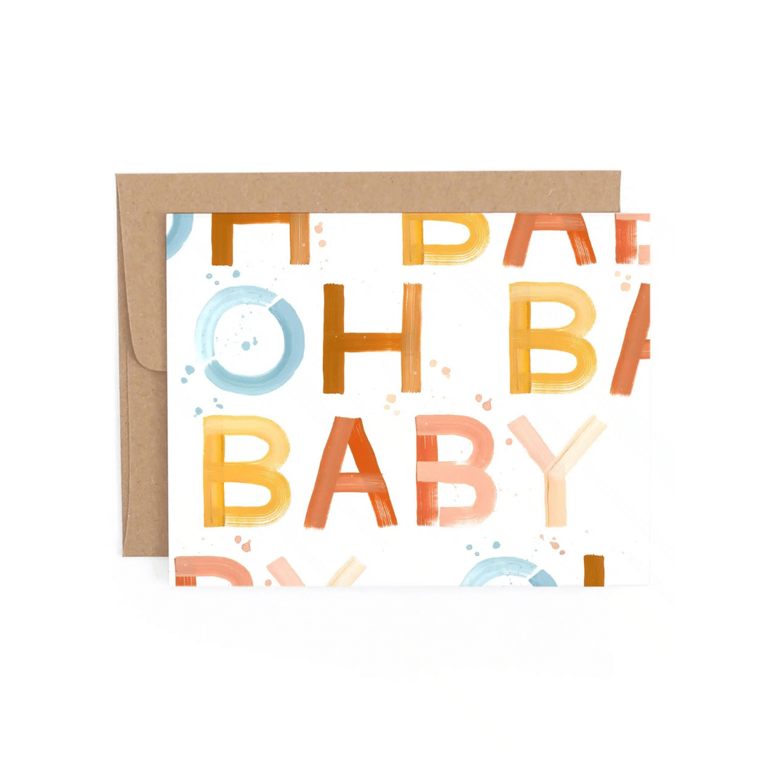 Oh Baby Block Greeting Card image