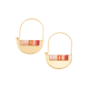Good Karma Miyuki Crescent Hoop Earrings | Gold & Pink