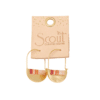 Good Karma Miyuki Crescent Hoop Earrings | Gold & Pink - Image 2
