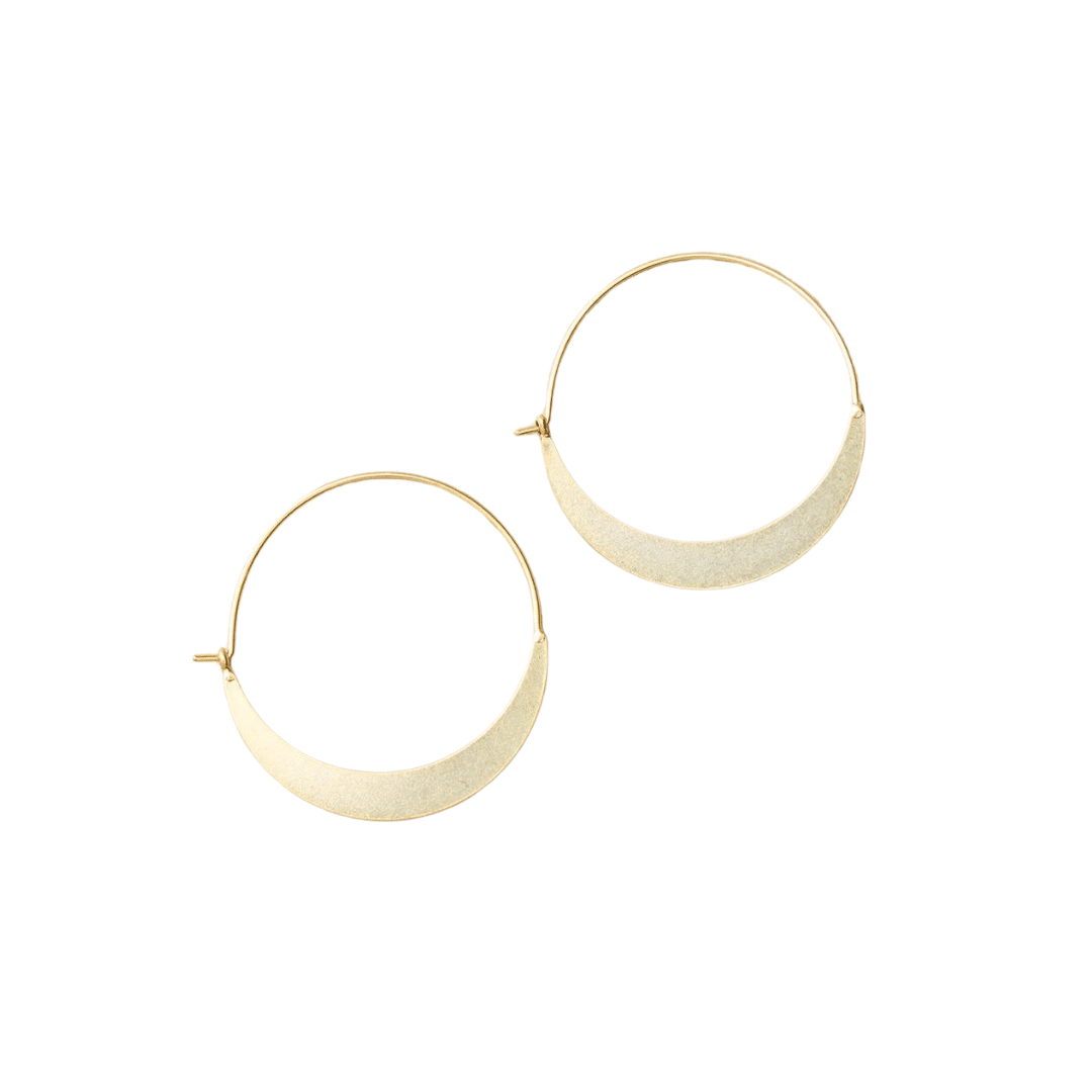 Gold Vermeil Crescent Hoop image