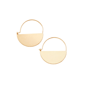 Gold Vermeil Lunar Hoop Earrings