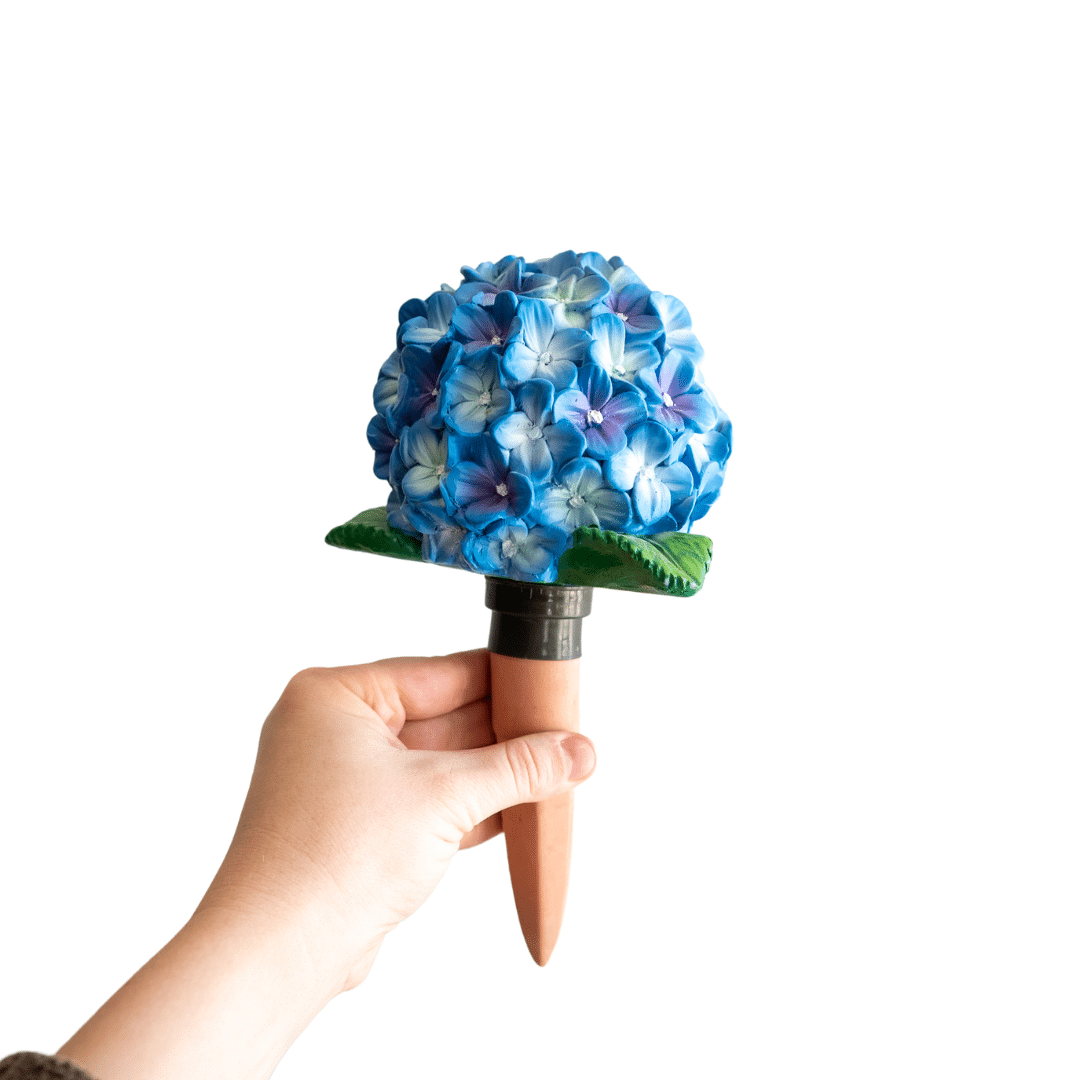 Blue Floral Resin Watering Globe image