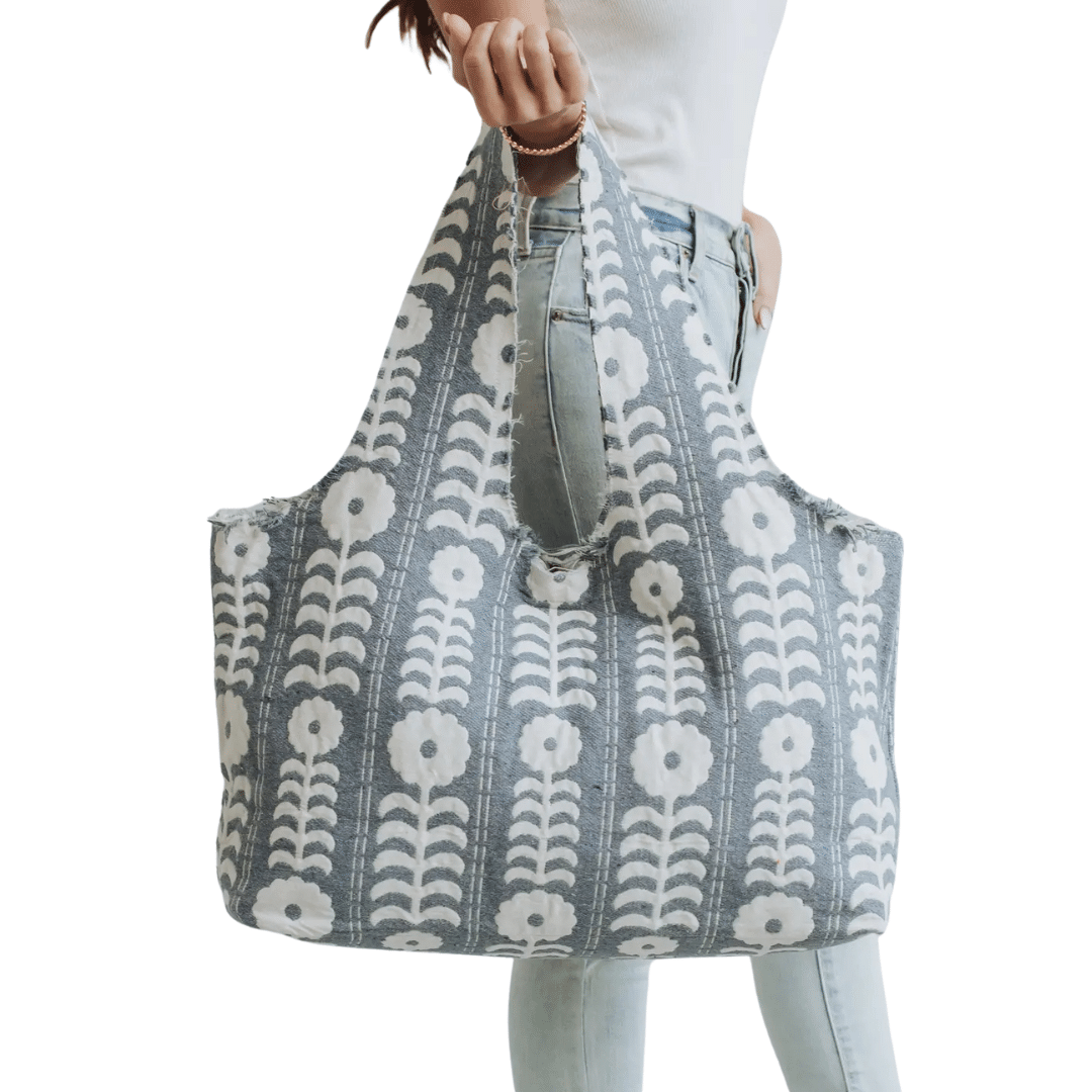 Lt. Blue Slouchy Tote image
